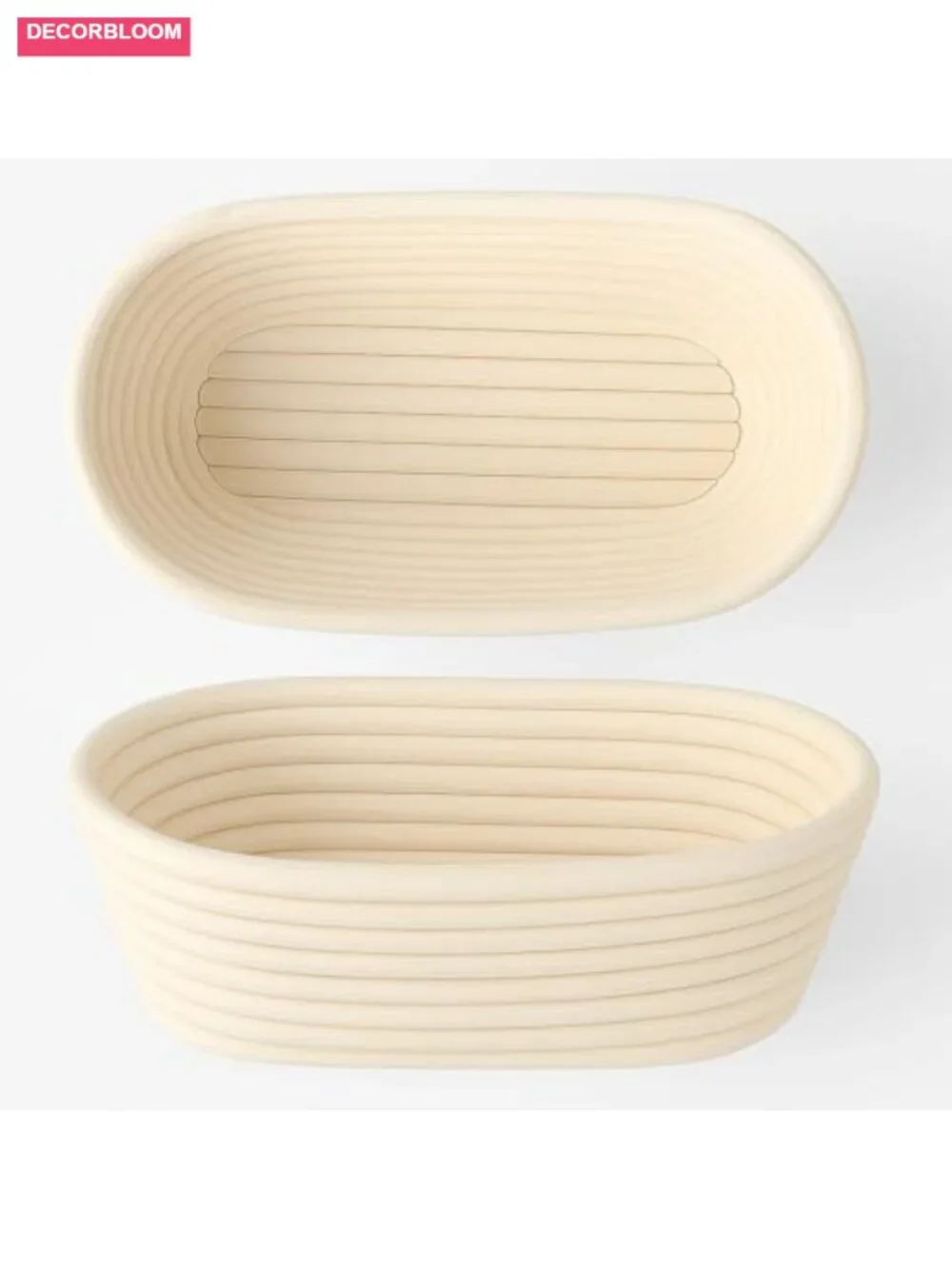Oval 10 Inch Rattan Bread Proofing Basket with Lame, Blades & Cover